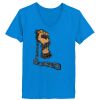 Ladies’  Junior Fine Jersey V-Neck Longer Length T-Shirt Thumbnail