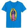 Ladies’  Junior Fine Jersey V-Neck Longer Length T-Shirt Thumbnail