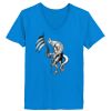 Ladies’  Junior Fine Jersey V-Neck Longer Length T-Shirt Thumbnail