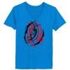 Ladies’  Junior Fine Jersey V-Neck Longer Length T-Shirt Thumbnail