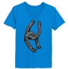 Ladies’  Junior Fine Jersey V-Neck Longer Length T-Shirt Thumbnail