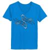 Ladies’  Junior Fine Jersey V-Neck Longer Length T-Shirt Thumbnail