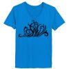 Ladies’  Junior Fine Jersey V-Neck Longer Length T-Shirt Thumbnail