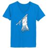 Ladies’  Junior Fine Jersey V-Neck Longer Length T-Shirt Thumbnail