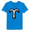 Ladies’  Junior Fine Jersey V-Neck Longer Length T-Shirt Thumbnail