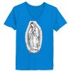 Ladies’  Junior Fine Jersey V-Neck Longer Length T-Shirt Thumbnail