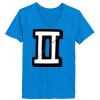 Ladies’  Junior Fine Jersey V-Neck Longer Length T-Shirt Thumbnail
