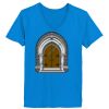Ladies’  Junior Fine Jersey V-Neck Longer Length T-Shirt Thumbnail