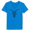 Ladies’  Junior Fine Jersey V-Neck Longer Length T-Shirt Thumbnail