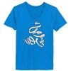 Ladies’  Junior Fine Jersey V-Neck Longer Length T-Shirt Thumbnail