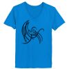 Ladies’  Junior Fine Jersey V-Neck Longer Length T-Shirt Thumbnail