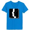Ladies’  Junior Fine Jersey V-Neck Longer Length T-Shirt Thumbnail