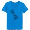 Ladies’  Junior Fine Jersey V-Neck Longer Length T-Shirt Thumbnail