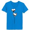 Ladies’  Junior Fine Jersey V-Neck Longer Length T-Shirt Thumbnail
