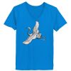 Ladies’  Junior Fine Jersey V-Neck Longer Length T-Shirt Thumbnail