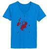 Ladies’  Junior Fine Jersey V-Neck Longer Length T-Shirt Thumbnail