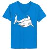 Ladies’  Junior Fine Jersey V-Neck Longer Length T-Shirt Thumbnail