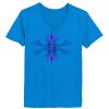 Ladies’  Junior Fine Jersey V-Neck Longer Length T-Shirt Thumbnail
