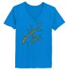 Ladies’  Junior Fine Jersey V-Neck Longer Length T-Shirt Thumbnail