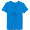 Ladies’  Junior Fine Jersey V-Neck Longer Length T-Shirt Thumbnail