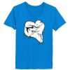 Ladies’  Junior Fine Jersey V-Neck Longer Length T-Shirt Thumbnail
