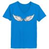 Ladies’  Junior Fine Jersey V-Neck Longer Length T-Shirt Thumbnail