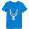 Ladies’  Junior Fine Jersey V-Neck Longer Length T-Shirt Thumbnail