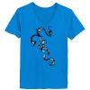 Ladies’  Junior Fine Jersey V-Neck Longer Length T-Shirt Thumbnail