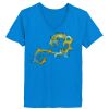 Ladies’  Junior Fine Jersey V-Neck Longer Length T-Shirt Thumbnail
