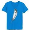 Ladies’  Junior Fine Jersey V-Neck Longer Length T-Shirt Thumbnail