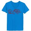 Ladies’  Junior Fine Jersey V-Neck Longer Length T-Shirt Thumbnail