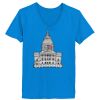Ladies’  Junior Fine Jersey V-Neck Longer Length T-Shirt Thumbnail