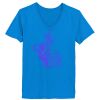 Ladies’  Junior Fine Jersey V-Neck Longer Length T-Shirt Thumbnail