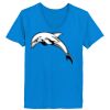 Ladies’  Junior Fine Jersey V-Neck Longer Length T-Shirt Thumbnail