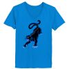 Ladies’  Junior Fine Jersey V-Neck Longer Length T-Shirt Thumbnail