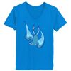 Ladies’  Junior Fine Jersey V-Neck Longer Length T-Shirt Thumbnail