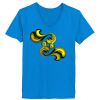 Ladies’  Junior Fine Jersey V-Neck Longer Length T-Shirt Thumbnail