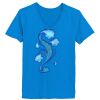 Ladies’  Junior Fine Jersey V-Neck Longer Length T-Shirt Thumbnail