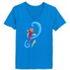 Ladies’  Junior Fine Jersey V-Neck Longer Length T-Shirt Thumbnail