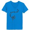 Ladies’  Junior Fine Jersey V-Neck Longer Length T-Shirt Thumbnail