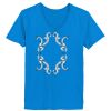 Ladies’  Junior Fine Jersey V-Neck Longer Length T-Shirt Thumbnail