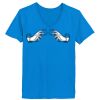 Ladies’  Junior Fine Jersey V-Neck Longer Length T-Shirt Thumbnail