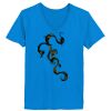 Ladies’  Junior Fine Jersey V-Neck Longer Length T-Shirt Thumbnail