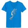 Ladies’  Junior Fine Jersey V-Neck Longer Length T-Shirt Thumbnail