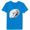 Ladies’  Junior Fine Jersey V-Neck Longer Length T-Shirt Thumbnail