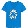Ladies’  Junior Fine Jersey V-Neck Longer Length T-Shirt Thumbnail