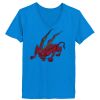 Ladies’  Junior Fine Jersey V-Neck Longer Length T-Shirt Thumbnail