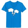 Ladies’  Junior Fine Jersey V-Neck Longer Length T-Shirt Thumbnail