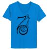 Ladies’  Junior Fine Jersey V-Neck Longer Length T-Shirt Thumbnail