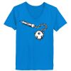 Ladies’  Junior Fine Jersey V-Neck Longer Length T-Shirt Thumbnail